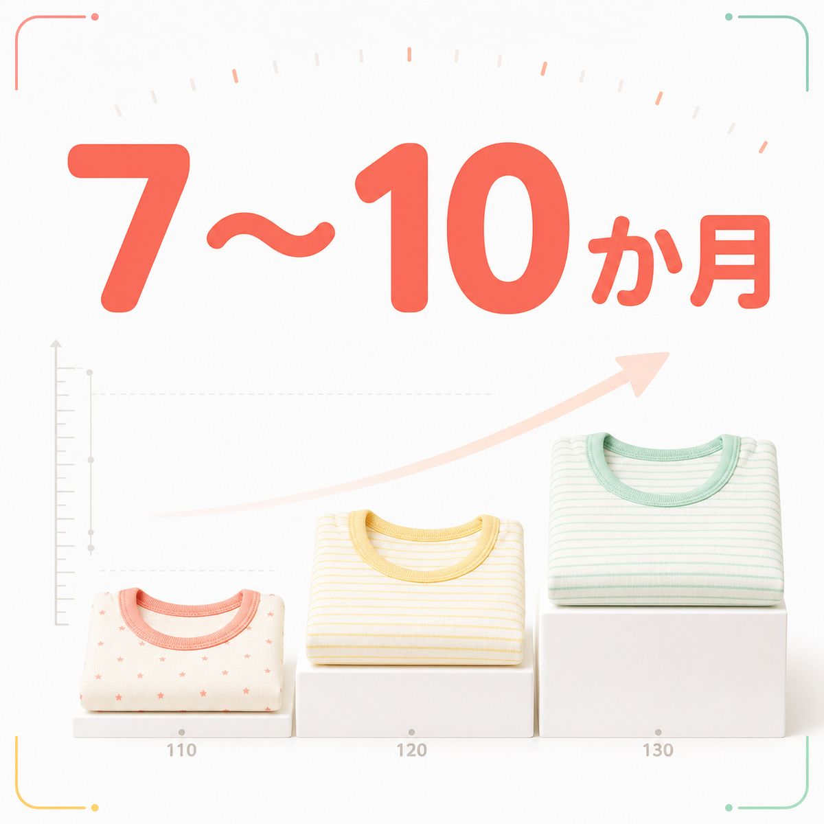 サイズが1段上がるまで7〜10か月｜販売データで見る子どもの成長とサイズの段のサムネイル画像