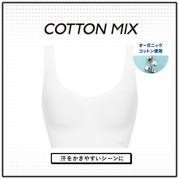 トリンプ Triumph G068 スロギー sloggi ZERO FEEL 綿混 ハーフトップ ノンワイヤー シームレス SML 単品