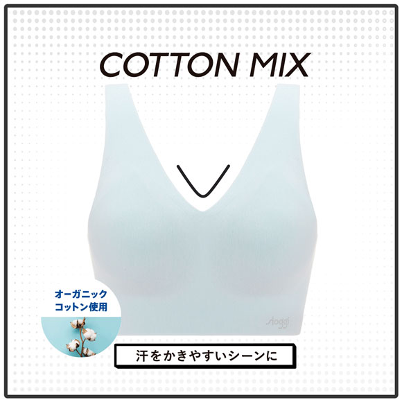 トリンプ Triumph G068 スロギー sloggi ZERO FEEL 綿混 Vネック ハーフトップ ノンワイヤー シームレス ML 単品