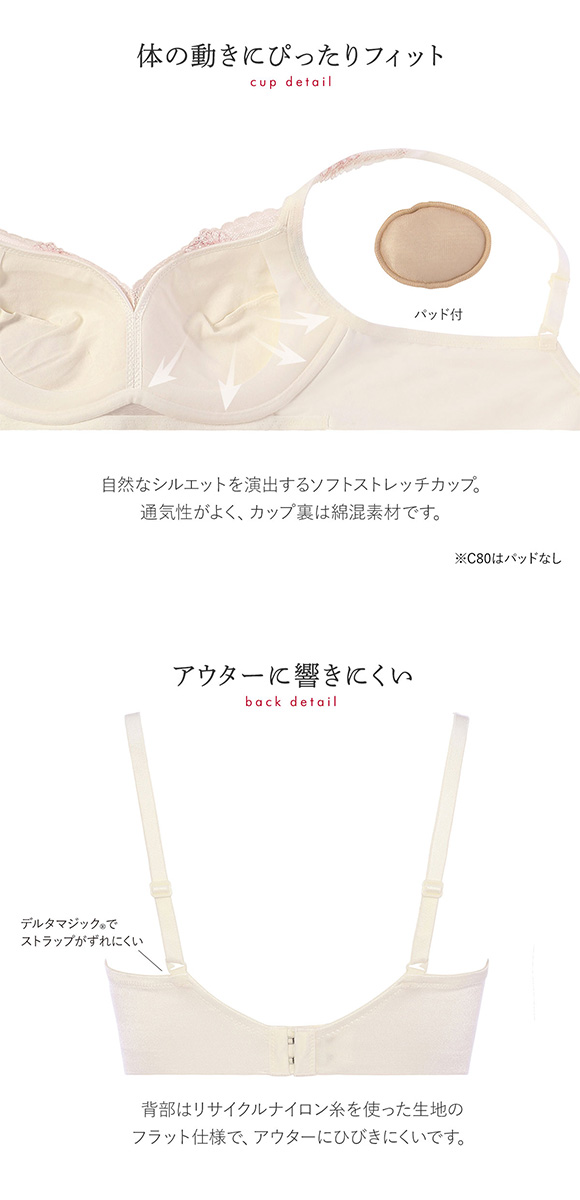 トリンプ Triumph TR583 恋するブラ ノンワイヤー ブラジャー BC 単品