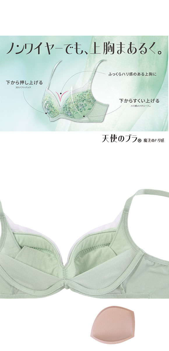 トリンプ Triumph TR597 天使のブラ 魔法のハリ感 ノンワイヤー ブラジャー DE 単品