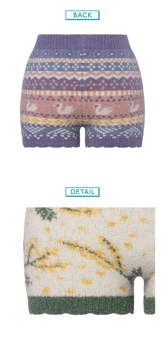 トリンプ Triumph スロギー sloggi G089 ニットパンツ 1分丈 毛パン“ほっ”とあったか ニット柄パンツ あったか ふわふわ ボトム　