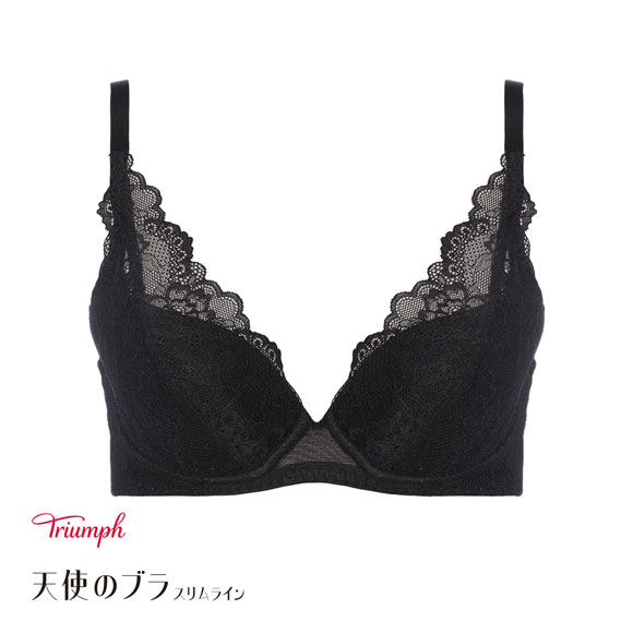 トリンプ TR632 天使のブラ スリムライン レーシィ ブラジャー BC BK