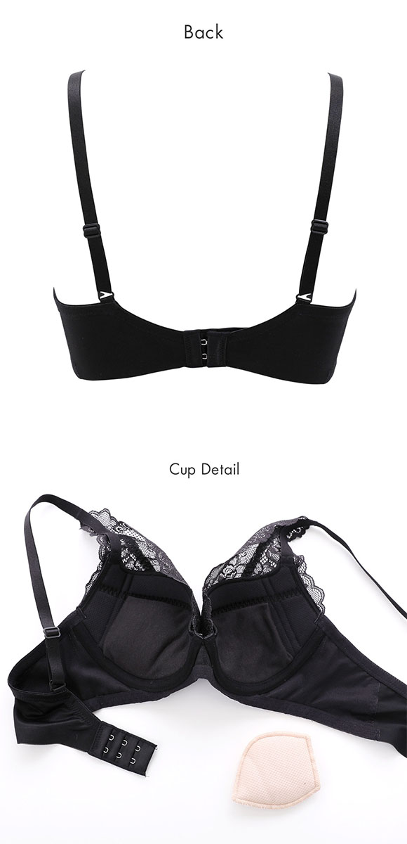 トリンプ TR632 天使のブラ スリムライン レーシィ ブラジャー G BK Triumph