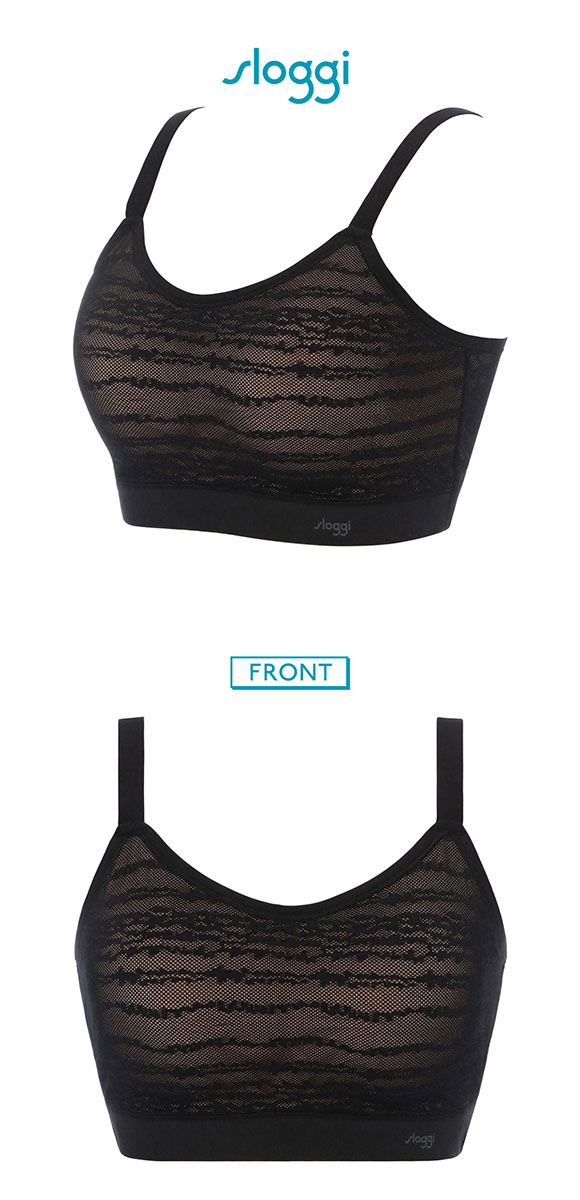 トリンプ スロギー 総レースタイプ アラベスク ハーフトップ0004/6308L