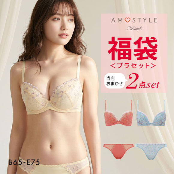 福袋 アモスタイル 2P ブラセット ブラジャー ショーツ セット 2点
