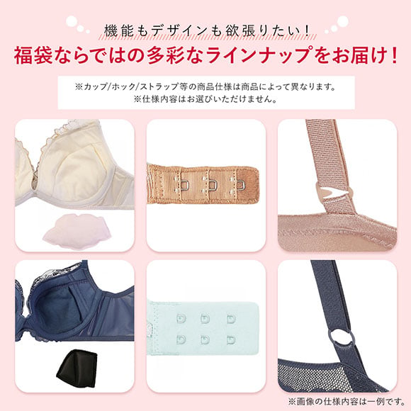 福袋 アモスタイル 3P ブラジャー 3点セット インナー 下着 EG 大きいサイズ AMOSTYLE