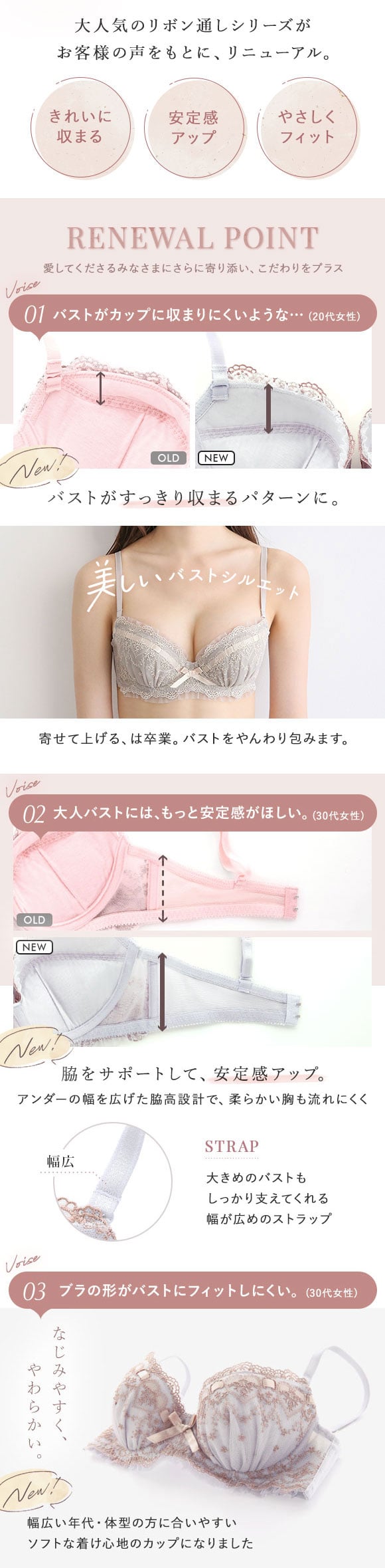 ブラジャー ショーツ セット キューティハート＆リボン通し AA A SHIROHATOとトリンプの共同企画