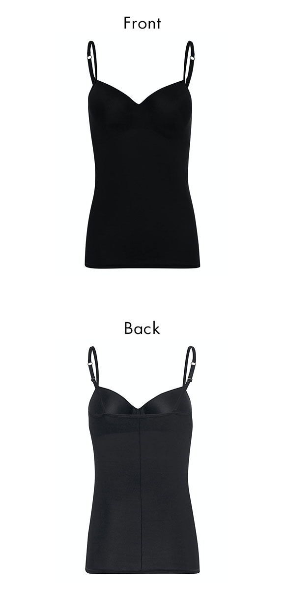 ハンロ アリュール 定番 カップ付き キャミソール HANRO ALLURE Vネック インナー