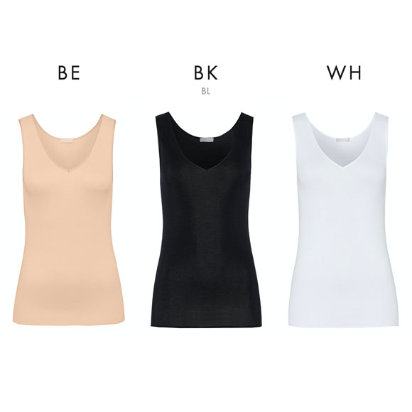 ハンロ コットン シームレス タンクトップ HANRO COTTON SEAMLESS Vネック インナー