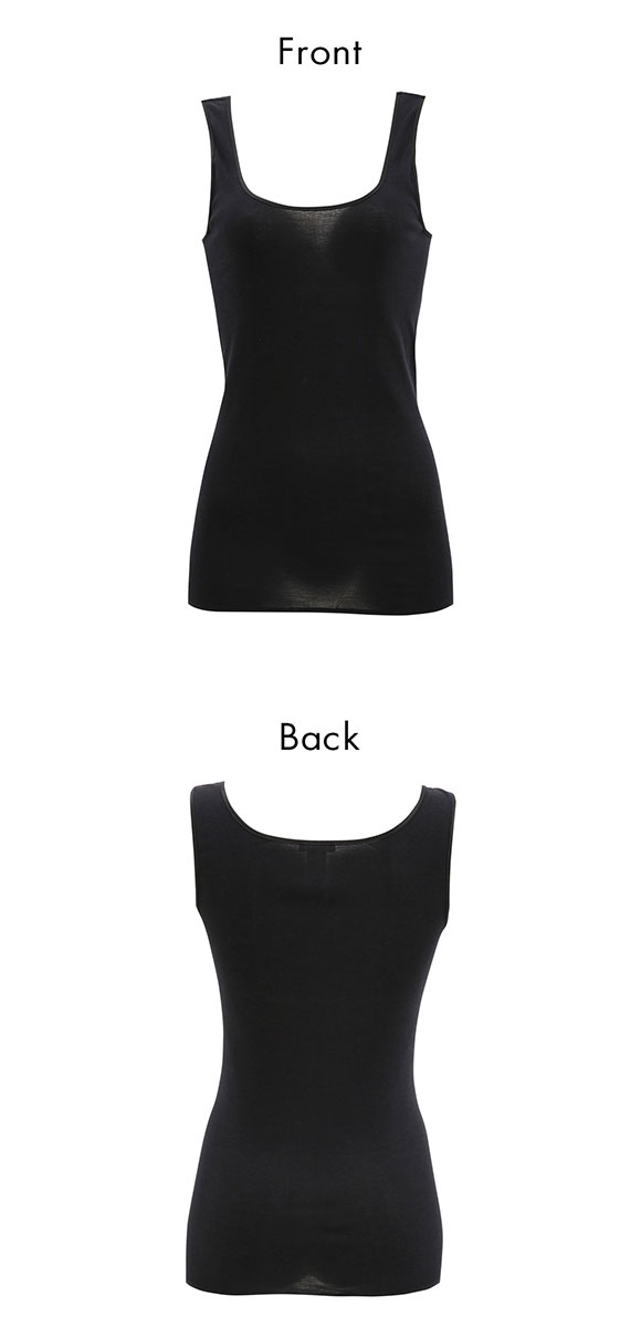ハンロ コットン シームレス タンクトップ HANRO COTTON SEAMLESS Uネック インナー