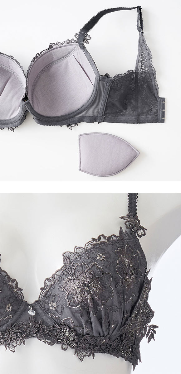 ドゥペルル クリスタル 脇高すっきりブラジャー GH 谷間 スムージング 凸凹 なめらか リフトアップ 大きいサイズ 脇肉 脇寄せ 盛り胸