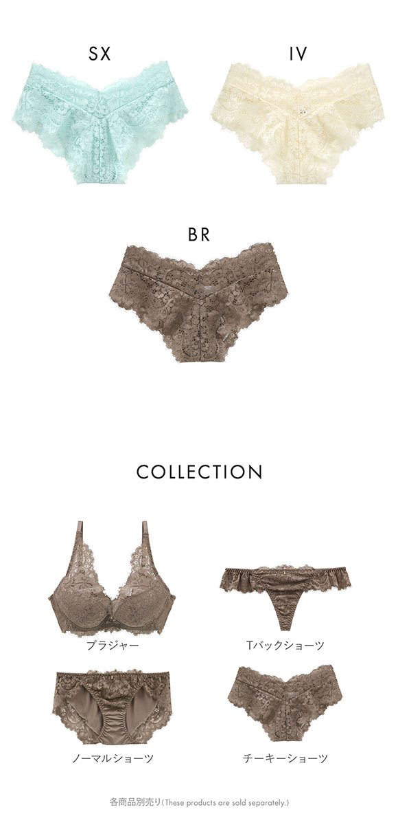 ドゥレリア Doux rellia オリエンタル チーキー バックレースショーツ ML ビキニ ブラジリアン 総レース 単品 インポート風 ハーフバック