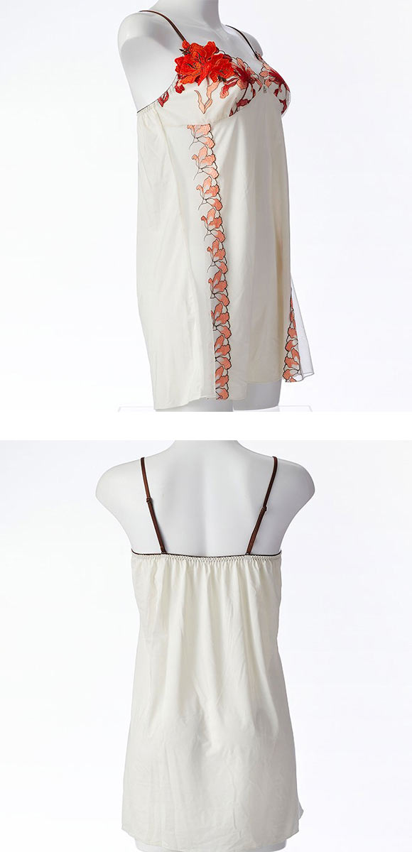 ドゥペルル ヴィクトリアシクラメン スリップ M-75 L-80 ランジェリー ロングキャミソール DuePerle