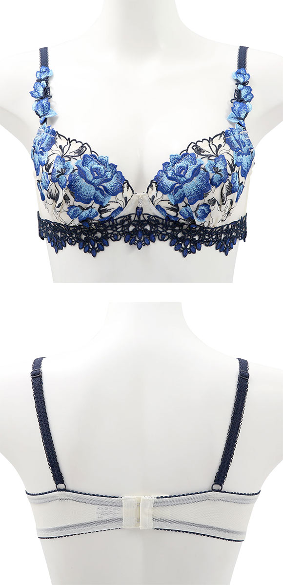 kurobee x2 ブルー ドゥペルル DuePerle クイーン 脇すっきり ブラジャー BCDEF