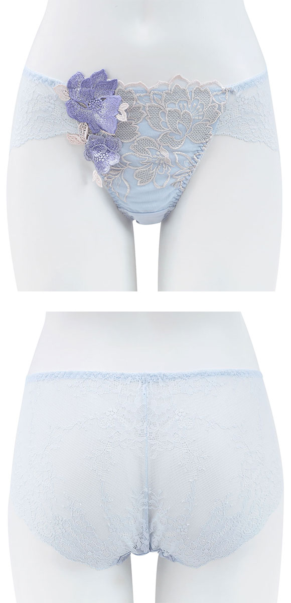 ドゥペルル DuePerle アイネ 総レースショーツ ML バックレースショーツ ノーマル ストレッチ フィット ひびきにくい 単品