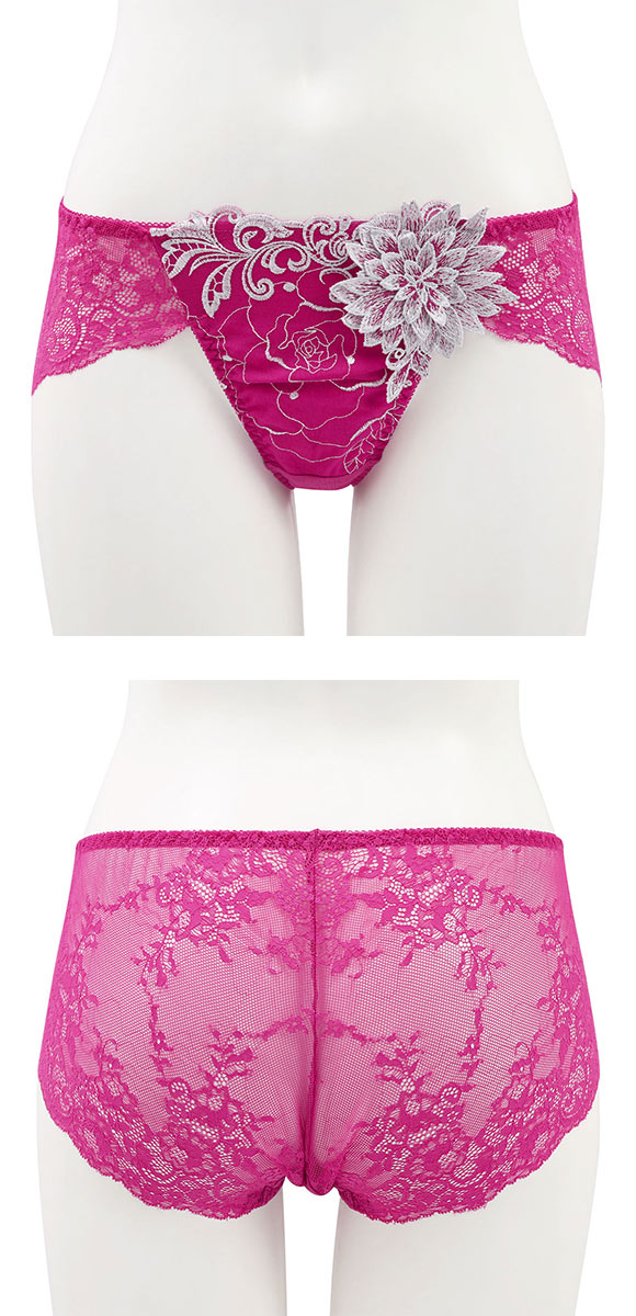 ドゥペルル DuePerle ベラ 総レースショーツ フルバック ノーマル M L バックレースショーツ ひびきにくい 単品