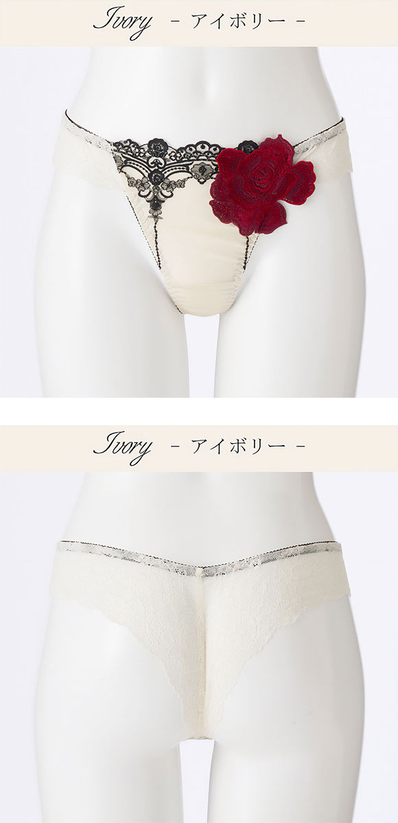 ドゥペルル ルージュ Tバックショーツ ML タンガ ソング バックレース  DuePerle