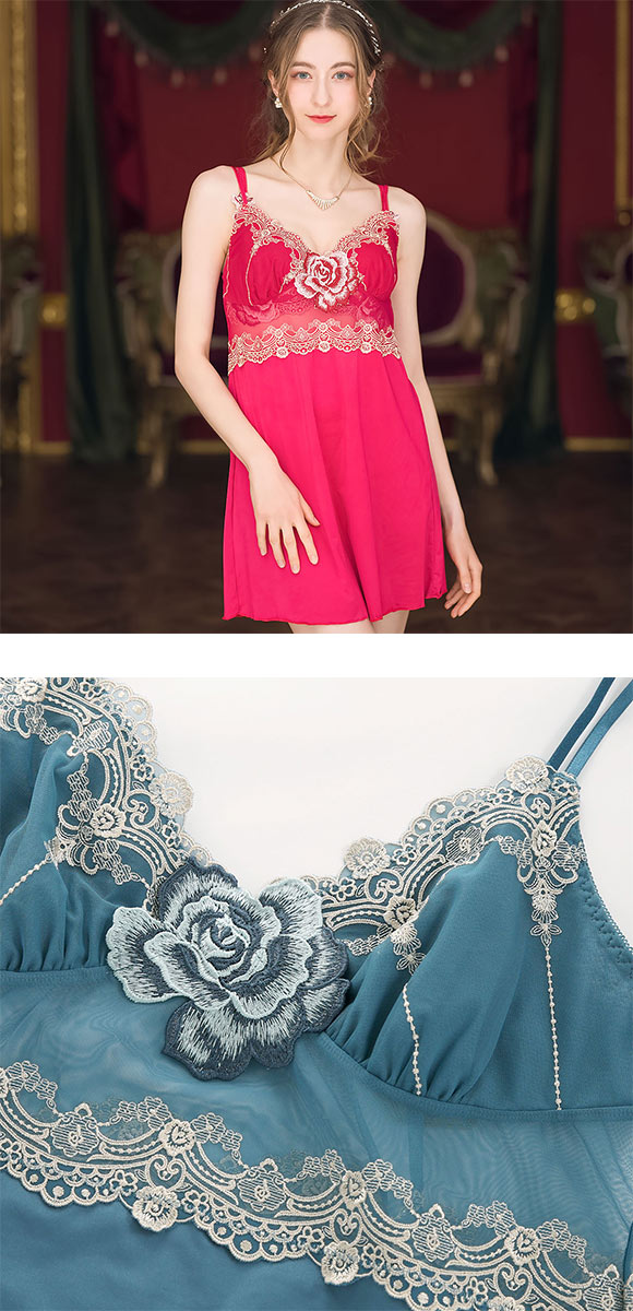 ドゥペルル ルージュ スリップ M-75 L-80 ランジェリー ロング