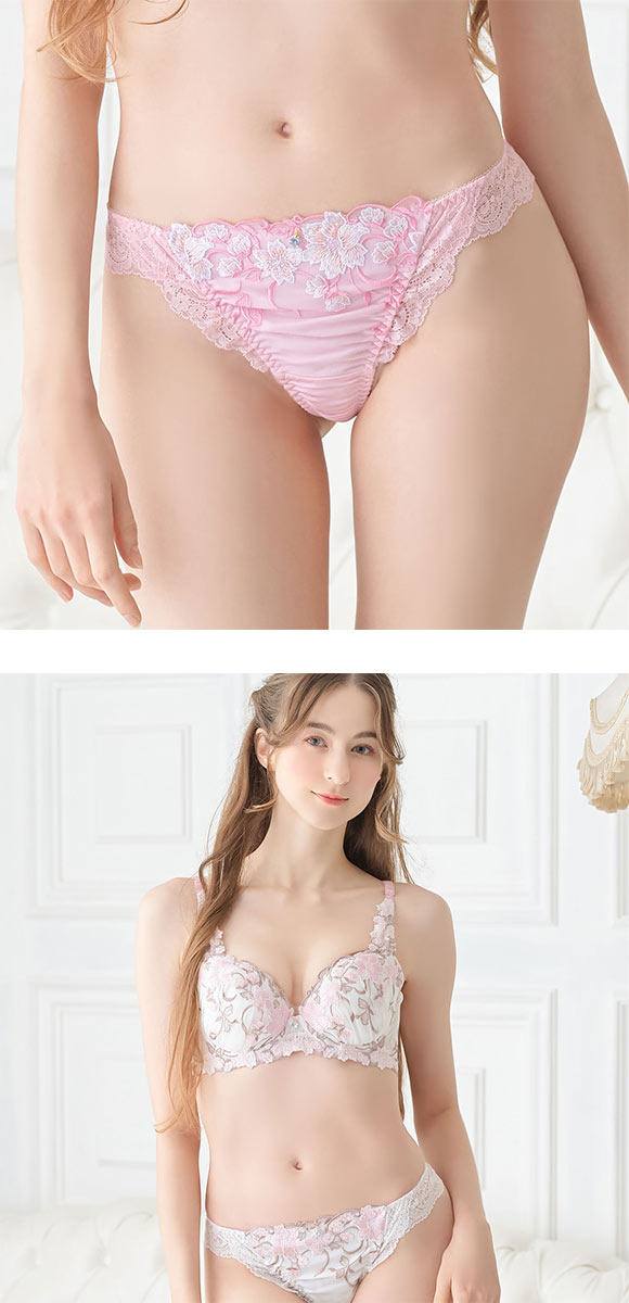 ドゥペルル 千里香 Tバックショーツ ML タンガ ソング バックレース なめらか フィット ひびきにくい 総レース