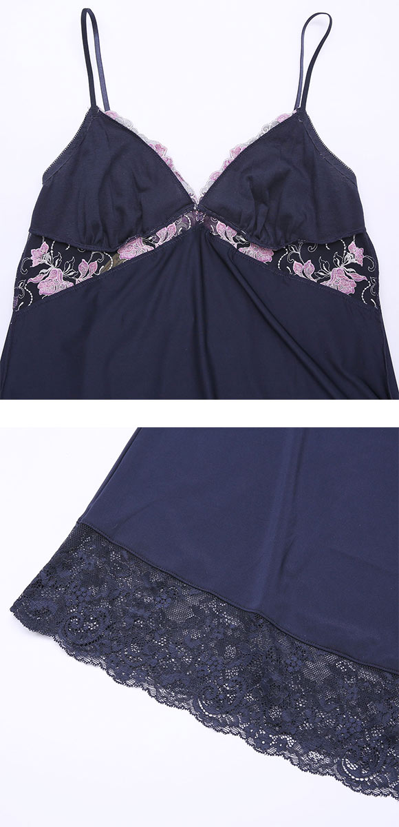 ドゥペルル リリーフロレッタ スリップ M-75 L-80 ランジェリー ロング