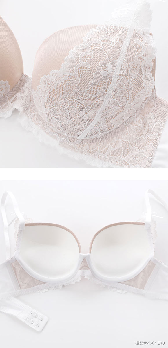 イーエスフェアリー ロマンティックレース ブラセット BCDEF65-80 大きいサイズ 盛り ブラジャー ショーツ セット ES Fairy