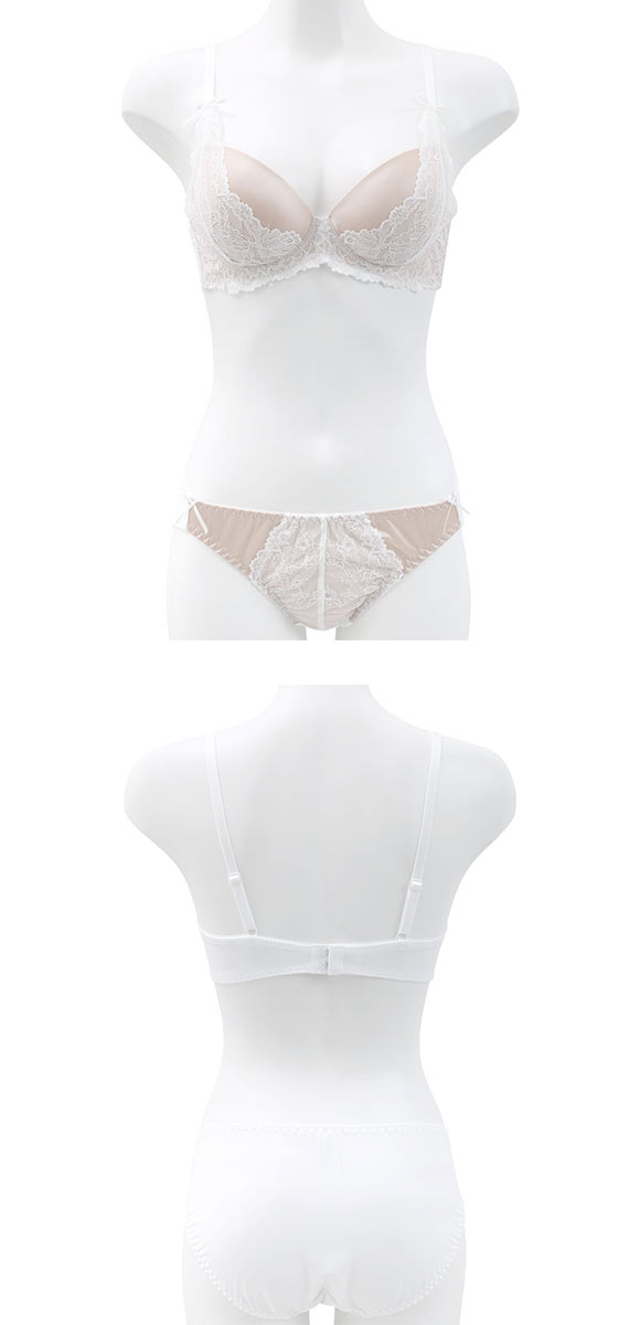 イーエスフェアリー ロマンティックレース ブラセット BCDEF65-80 大きいサイズ 盛り ブラジャー ショーツ セット ES Fairy