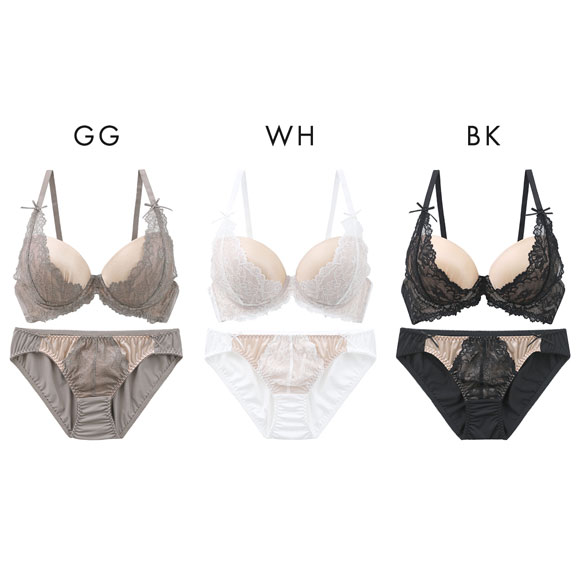 イーエスフェアリー ロマンティックレース ブラセット BCDEF65-80 大きいサイズ 盛り ブラジャー ショーツ セット ES Fairy