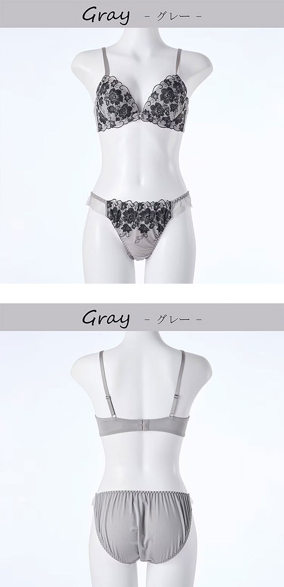 イーエスフェアリー リッチローズ ブラセット BCDEF65-80 盛り胸 谷間 大きいサイズ ブラジャー ショーツ セット ES Fairy
