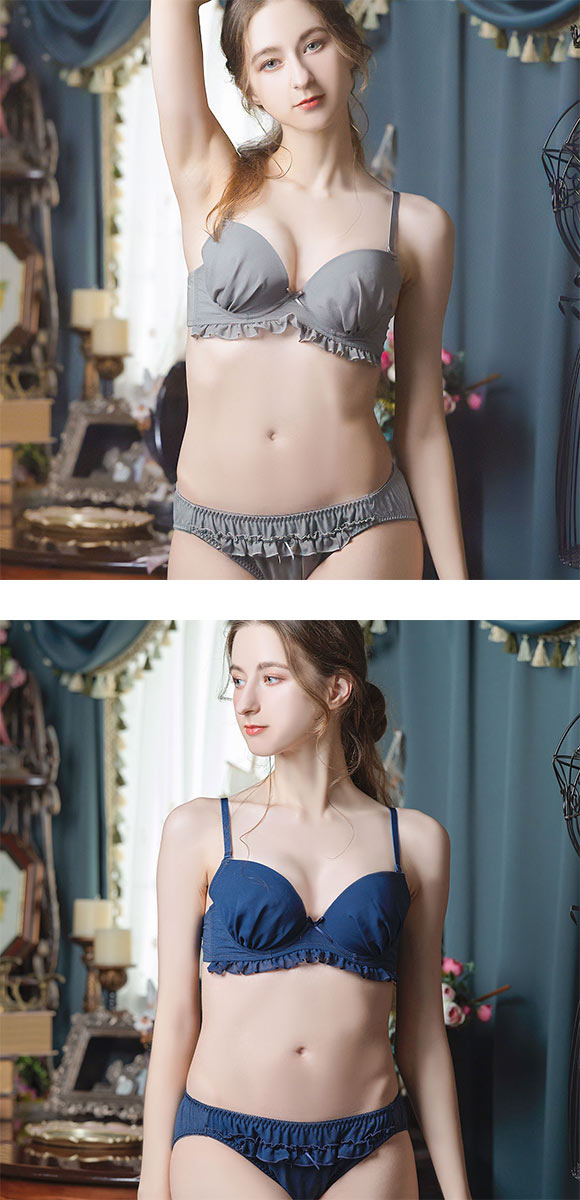 イーエスフェアリー モールドシフォン ブラセット BCDEF65-80 パッド 大きいサイズ ブラジャー ショーツ セット ES Fairy