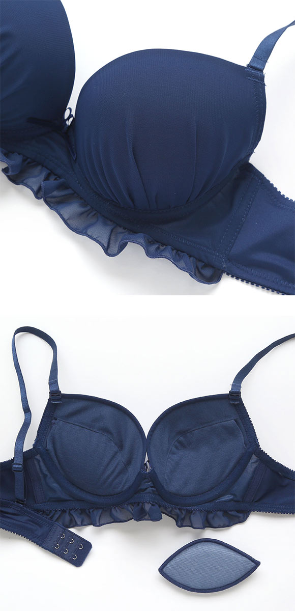 イーエスフェアリー モールドシフォン ブラセット BCDEF65-80 パッド 大きいサイズ ブラジャー ショーツ セット ES Fairy