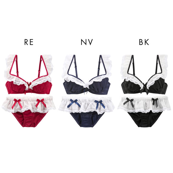 ドルチェフィオラ ラブリーフリル もえキュン ブラセット BCDEF65-80 ソフトワイヤー ブラジャー ショーツ セット Dolce Fiora