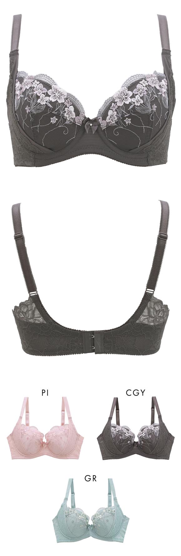 キレイ工房 美ラインホールドブラ ブラジャー BCDE 70-85 背中レース リフトアップ 背中すっきり 着やせ 段差 スムージング 凸凹