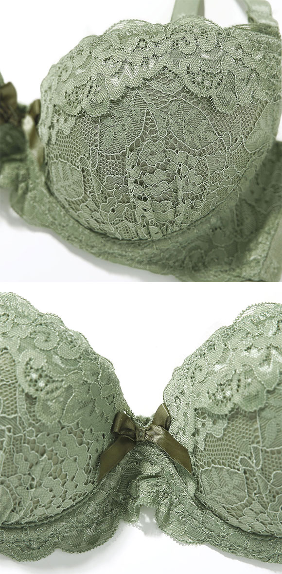 ソニアブラック SONIA black 花柄スカラップレース リボン ブラジャー ショーツ セット ABC 小さいサイズ