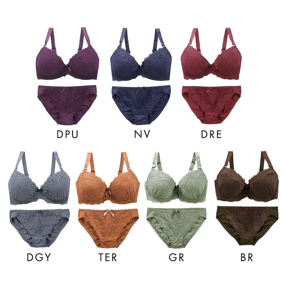 ソニアブラック SONIA black 花柄スカラップレース リボン ブラジャー ショーツ セット FG 大きいサイズ