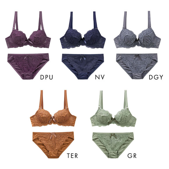 ソニアブラック SONIA black 花柄スカラップレース リボン