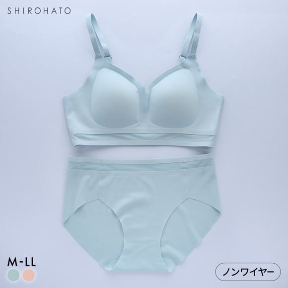 ポフ シアーチュール シームレス ノンワイヤーブラセット M L LL ふわもち Pofu ひびきにくい 脇高 快適 ナイトブラ 大きいサイズ