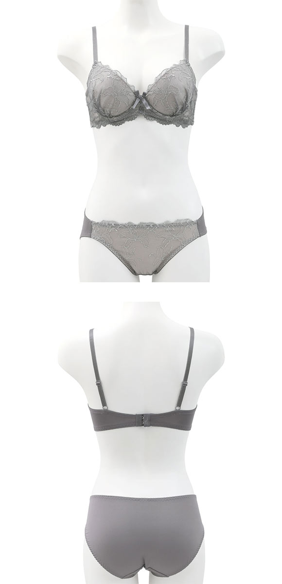 【即日発送】  グレー ブラジャーショーツセット Sサイズ 楽天市場】ブラジャー ショーツ セット 大きいサイズ レディース Yの