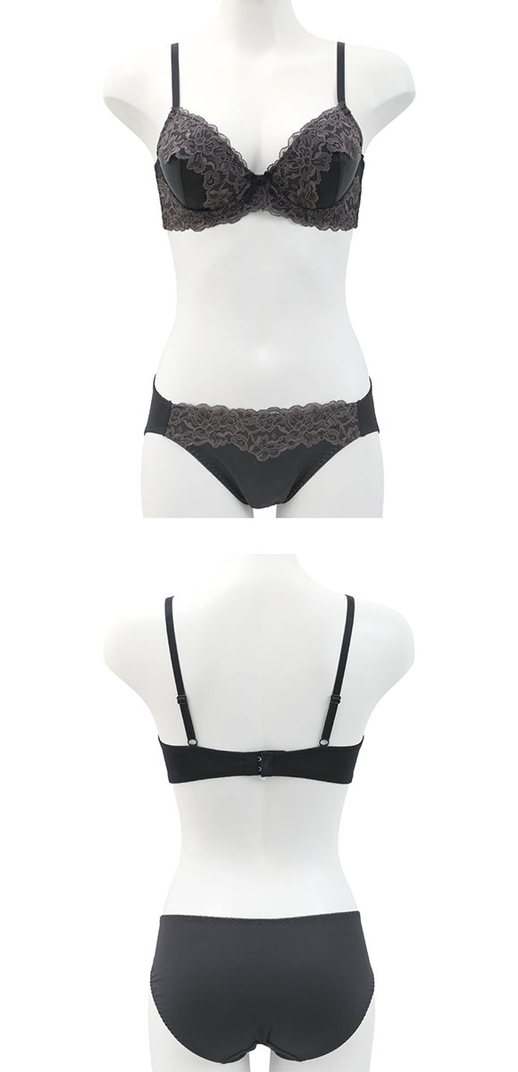 ソニアブラック シルキーサテン ブラセット AAA AA A 小さいサイズ シンデレラサイズ 小胸 SONIA BLACK ブラジャー ショーツ セット