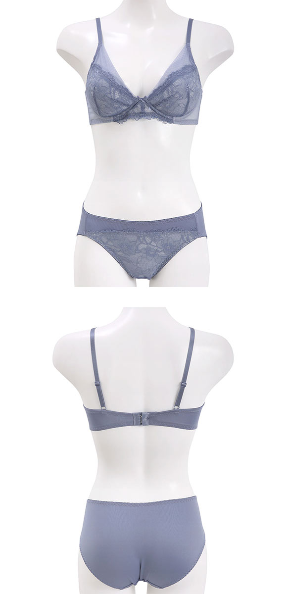 ソニアブラック シアーレイヤード ノンワイヤーブラセット M L LL 3L パッド入り 軽い 快適 ブラジャー ショーツ 大きいサイズ