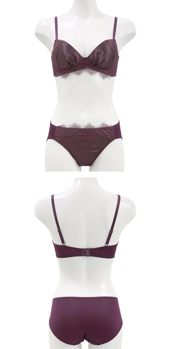 ソニアブラック クレオ ノンワイヤーブラセット S M L LL パッド入り ブラジャー ショーツ 大きいサイズ
