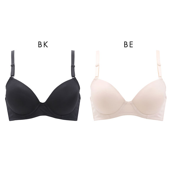 PT-bra ブラジャー ABCD 3/4カップ シンプル ひびきにくい Tシャツブラ