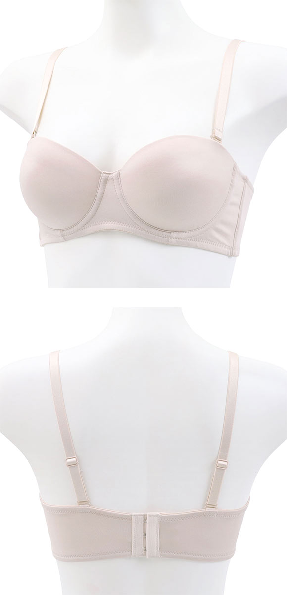 PT-bra ブラジャー ABCD 1/2カップ シンプル ストラップレス オフ