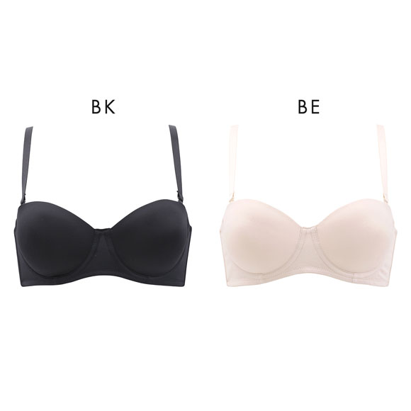 PT-bra ブラジャー ABCD 1/2カップ シンプル ストラップレス オフ
