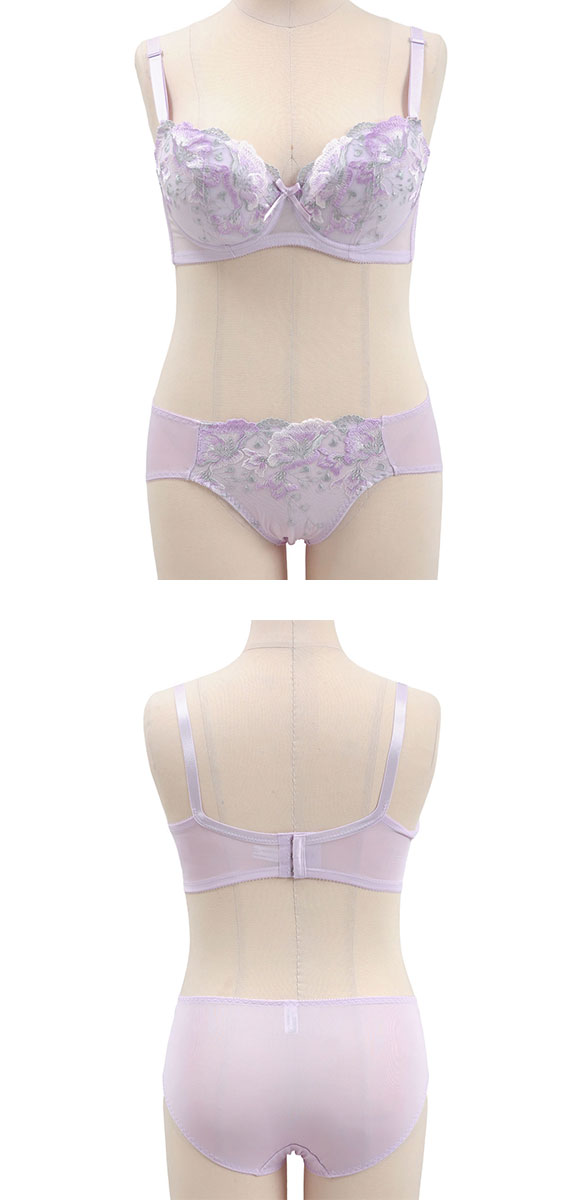 段差すっきり体験 ロイヤルピオニー グラマーブラセット DEF70-90 アンダー大きいサイズ ブラジャー ショーツ セット 脇肉 脇高 お得