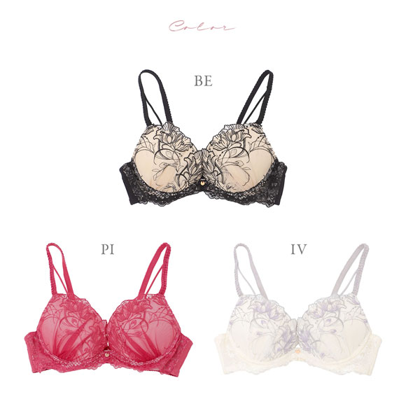 ナルエー NARUE ランジェリー アネーロ ブラジャー DE Lワイヤー 谷間ブラ 単品