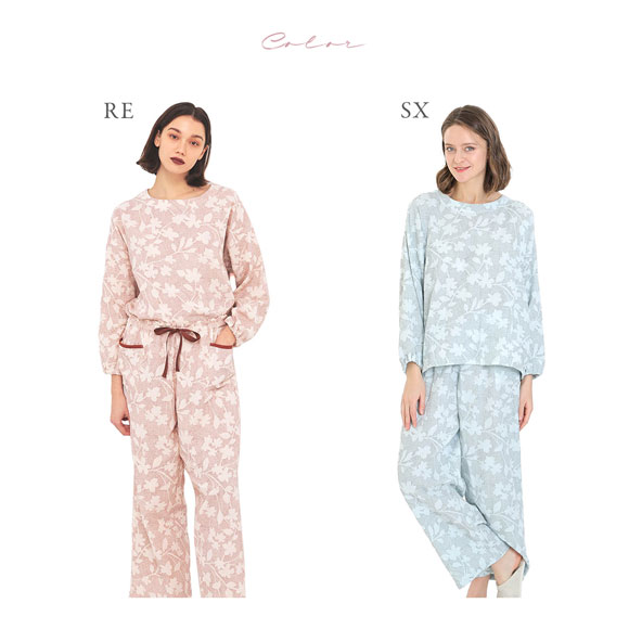 ナルエー（narue）/ルームウェア　 シュークリームガーゼ(R)フラワーステッチ ナルエー パジャマ シュークリームガーゼRフラワーステッチ