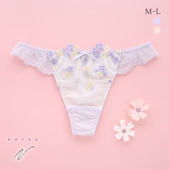 ナルエー ランジェリー ラプンフルール Tバック ショーツ タンガ バックレース NARUE