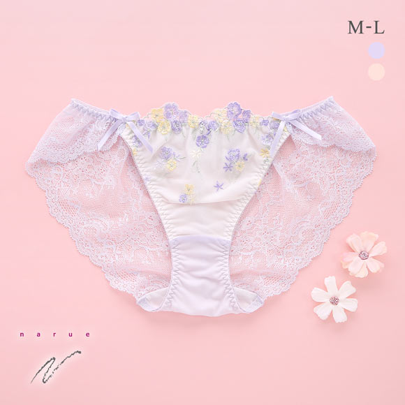 ナルエー ランジェリー ラプンフルール 総レース ショーツ M L