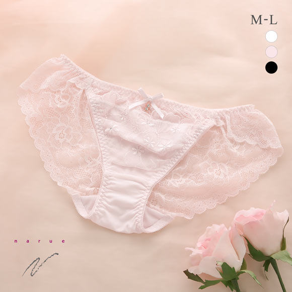 ナルエー ランジェリー コメット 総レース ショーツ M L スタンダード バックレース 単品 NARUE